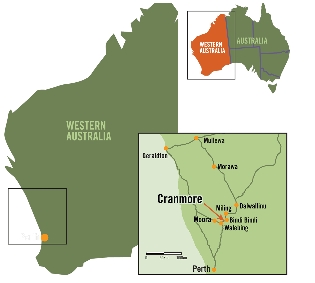  Location map of Cranmore 
